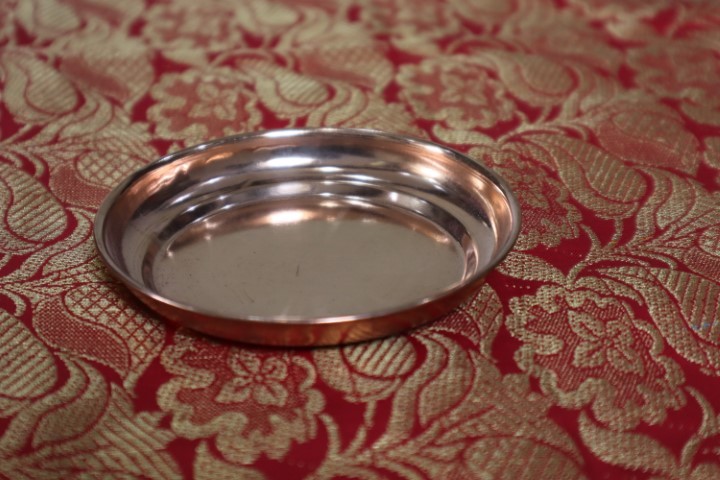 Prasadam Plates copper small Size 8cm/3inch