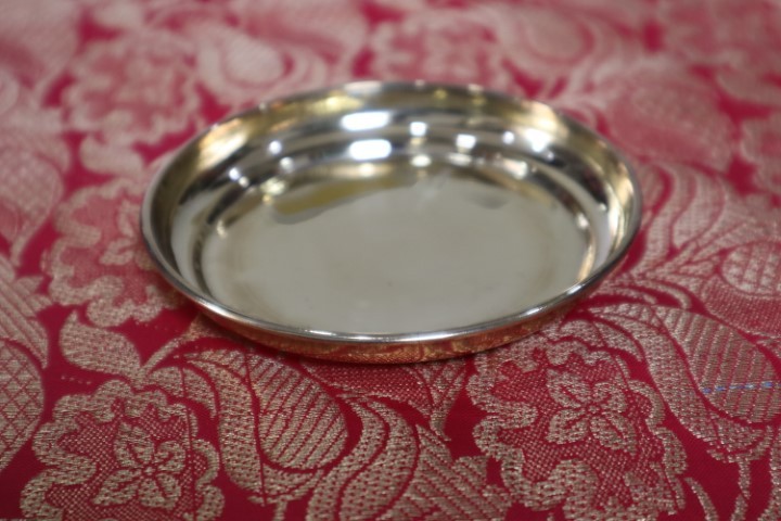 Prasadam Plates Brass Size 9cm/3.5inch