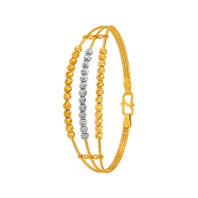 Sparkling Beaded Gold Bangle