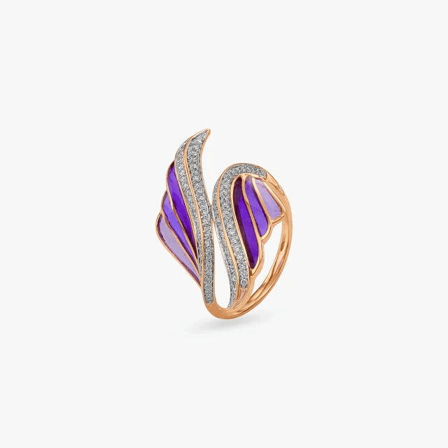 Chromatic Wing Diamond Ring