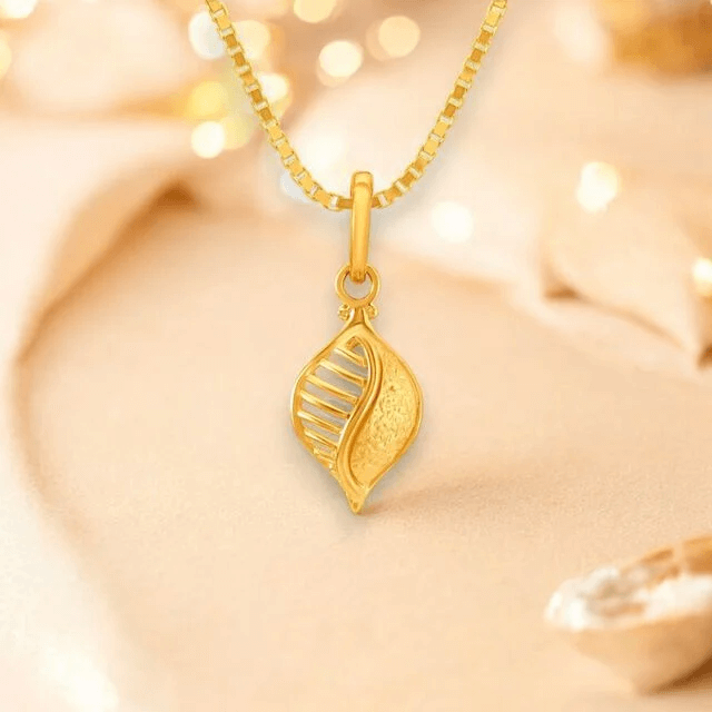 Elegant Gold Leaf Pendant