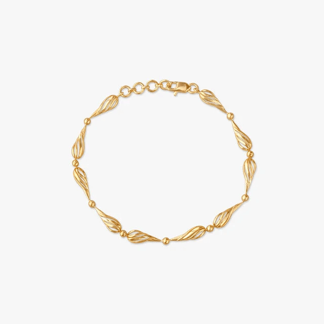 Twisted Petal Gold Bracelet