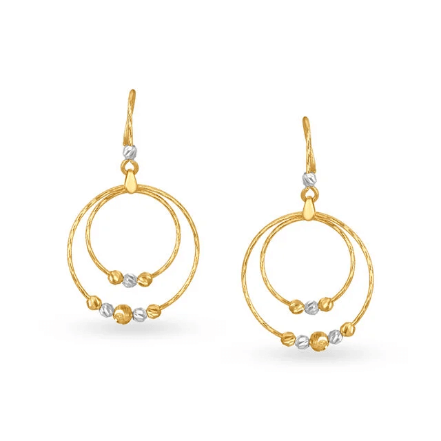 Concentric Beads Drop Earrings