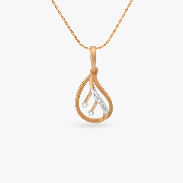 Floating Curve Diamond Pendant