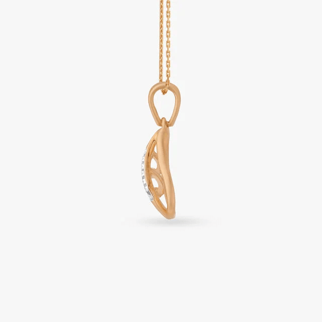 Floating Curve Diamond Pendant