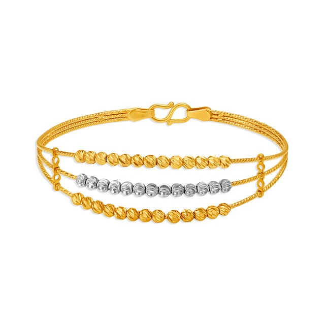 Sparkling Beaded Gold Bangle