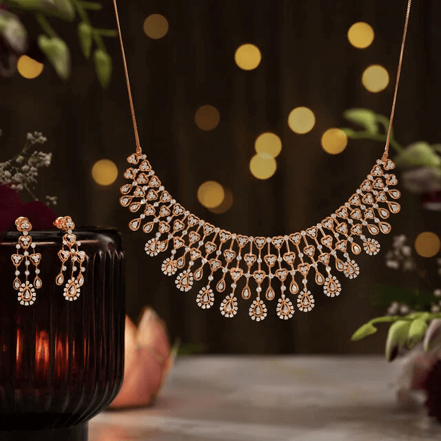 Regal Gold Floral Neckwear Set