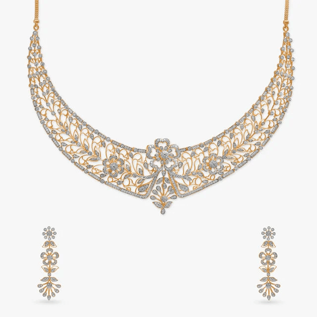 Elegance Entwined Diamond Necklace Set