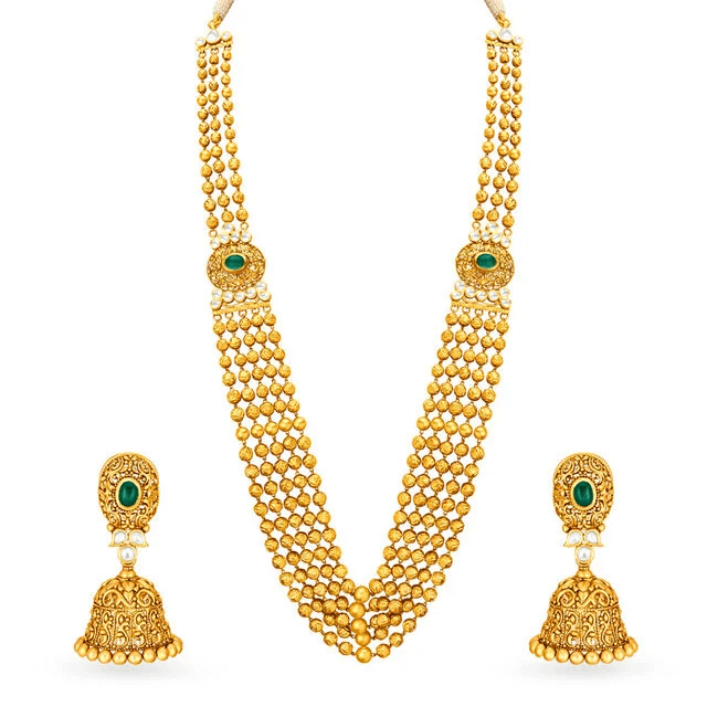 Ebullient Gold Necklace Set