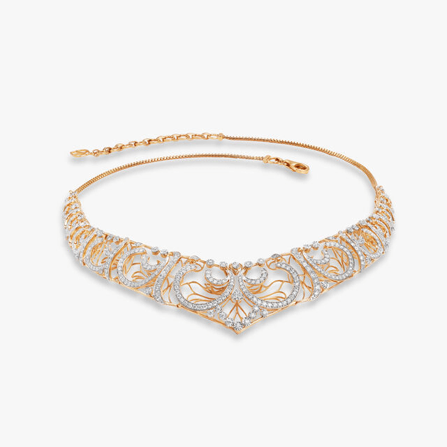 Etched in Light Diamond Necklace Set