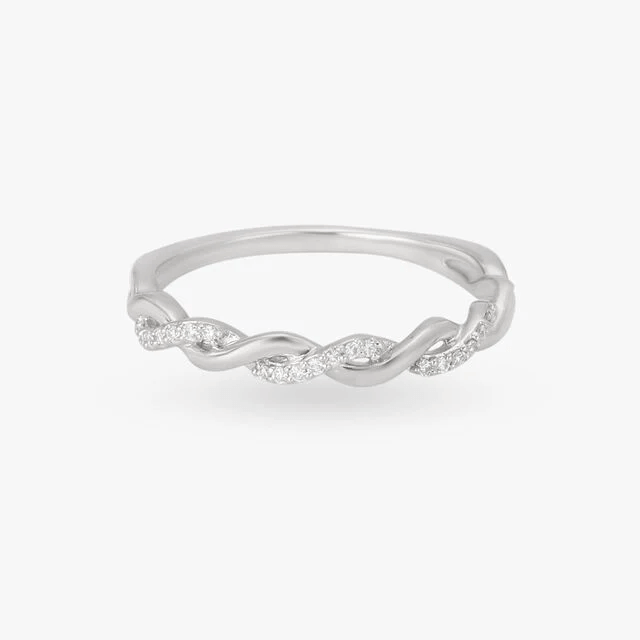 Tangled Diamond Finger Ring